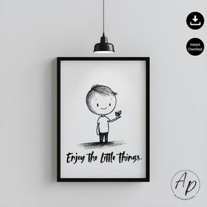 Affirmation Poster Digital Download Minimalist Black and White Nursery Quote Wall Art Mindfulness Self-Love Printable Art Encouragement