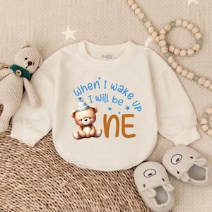 Bear Boy Birthday Shirt, Personalised Bear First Birthday Bubble Romper, 1st Birthday Gift For Boy, Beary First Birthday Gift