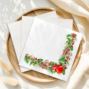 Christmas Paper Napkins: Elegant Holiday Party Tableware