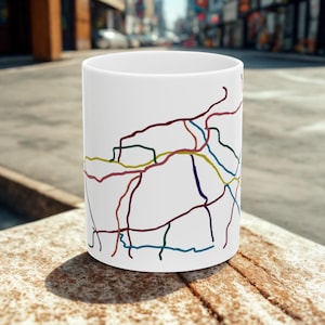 Colorful Artistic Coffee Mug , Unique Gift for Artists & Tea Lovers, Creative Ceramic Cup for Home or Office Decor