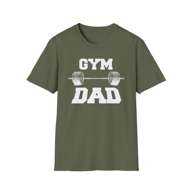 Gym Dad Barbell T-Shirt: Strong Fathers Who Lift image 4