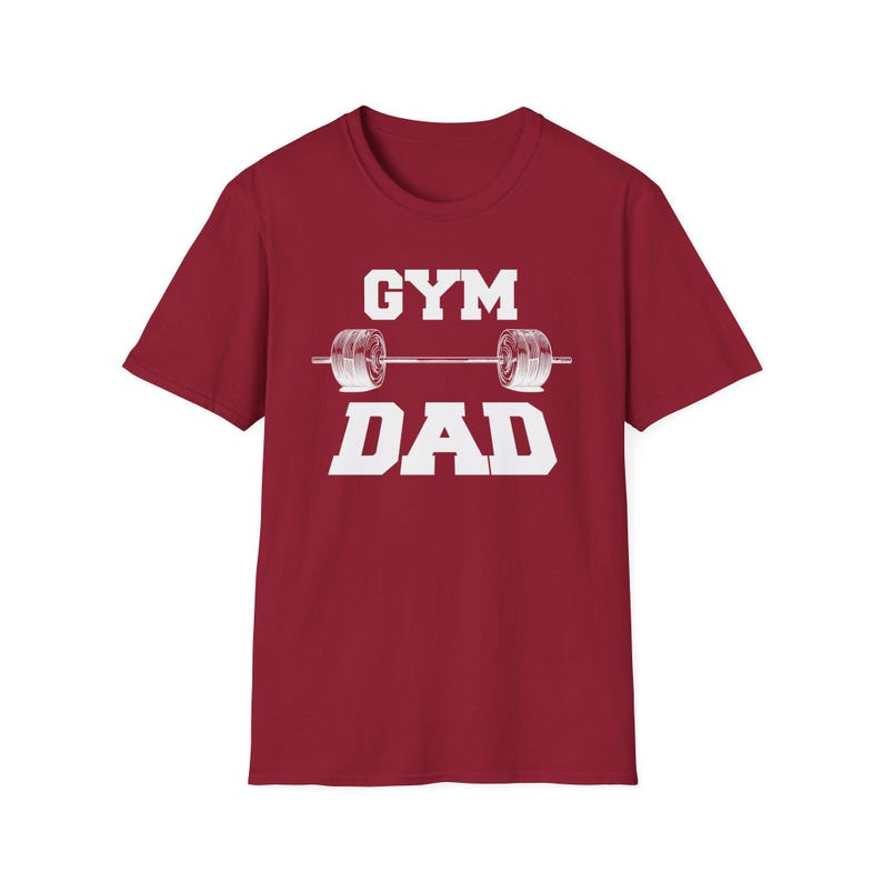 Gym Dad Barbell T-Shirt: Strong Fathers Who Lift image 6