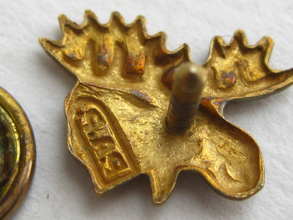 Vintage 50s Loyal Order of Moose 14k Gold Enamel … - image 4