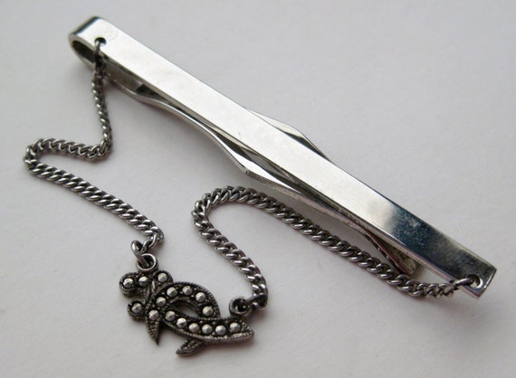 Vintage 50s Sterling Silver & Marcasite Masonic S… - image 1