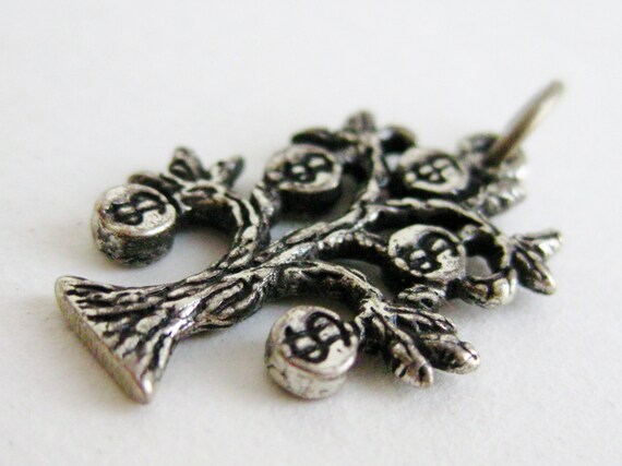 Vintage Sterling Silver Money Tree Good Luck Brac… - image 3