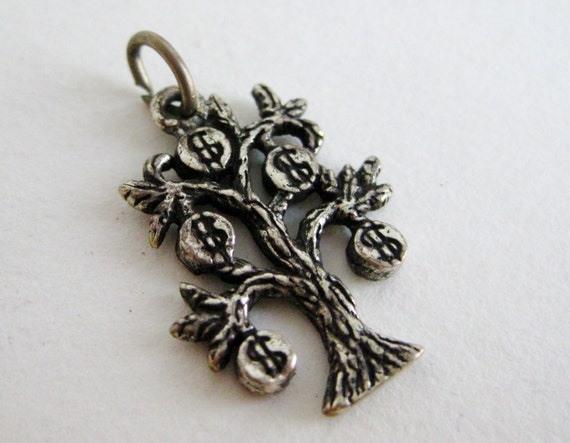 Vintage Sterling Silver Money Tree Good Luck Brac… - image 5