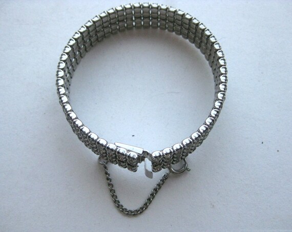 Vintage 50s Glamorous Rhinestone Bangle Bracelet - image 4