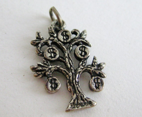 Vintage Sterling Silver Money Tree Good Luck Brac… - image 2