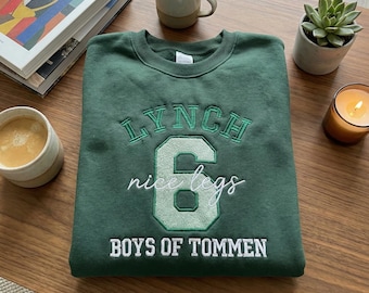 Boys of Tommen Embroidered Sweatshirt, Johnny Kavanagh Inspired Shirt, Lynch 6 Hockey Romance Novel Fan Gift