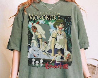 Vintage Princess Mononoke Shirt, Sweatshirt, Hoodie, Studio Ghibli Shirt, Princess Mononke Shirt, Studio Ghibli Gift Shirt, Y2K Shirt