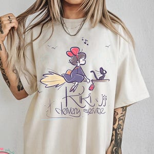 Vintage Kiki&#39;s Delivery Service Shirt, Sweatshirt, Hoodie, Studio Ghibli Shirt, Kiki&#39;s Jiji Shirt, Studio Ghibli Gift Shirt, Y2K T-Shirt