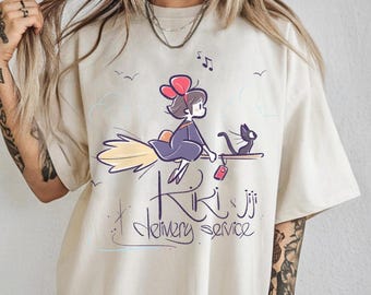 Vintage Kiki's Delivery Service Shirt, Sweatshirt, Hoodie, Studio Ghibli Shirt, Kiki's Jiji Shirt, Studio Ghibli Gift Shirt, Y2K T-Shirt