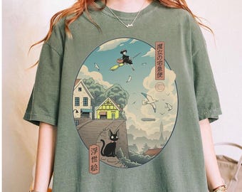 Vintage Kiki's Delivery Service Shirt, Sweatshirt, Hoodie, Studio Ghibli Shirt, Kiki's Jiji Shirt, Studio Ghibli Gift Shirt, Y2K Shirt