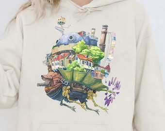 Vintage Howl's Moving Castle Shirt, Sweatshirt, Hoodie, Studio Ghibli Shirt, Howl's Moving Castle Shirt, Studio Ghibli Gift Shirt, Y2K Shirt