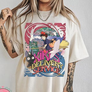 Vintage Kiki&#39;s Delivery Service Shirt, Sweatshirt, Hoodie, Studio Ghibli Shirt, Kiki&#39;s Jiji Shirt, Studio Ghibli Gift Shirt, Y2K Shirt