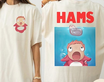 Ponyo Hams Shirt, Sweatshirt, Hoodie, Studio Ghibli Shirt, Ponyo Shirt, Sosuke Shirt, Studio Ghibli Gift Shirt, Y2K Shirt
