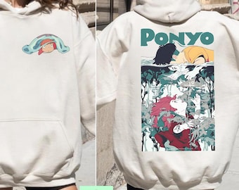 Vintage Ponyo Shirt, Sweatshirt, Hoodie, Studio Ghibli Shirt, Ponyo Shirt, Sosuke Shirt, Studio Ghibli Gift Shirt, Y2K Shirt