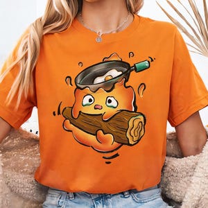 Calcifer Shirt, Sweatshirt, Hoodie, Studio Ghibli Shirt, Howl's Moving Castle Shirt, Studio Ghibli Gift Shirt, Y2K Shirt