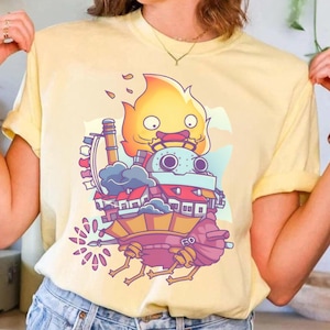 Howl&#39;s Moving Castle Calcifer Shirt, Sweatshirt, Hoodie, Studio Ghibli Shirt, Howls Moving Castle Shirt, Studio Ghibli Gift Shirt, Y2K Shirt