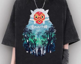 Vintage Princess Mononoke Shirt, Sweatshirt, Hoodie, Studio Ghibli Shirt, Mononoke Shirt, Studio Ghibli Gift Shirt, Y2K T-Shirt