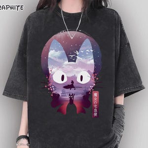 Kiki&#39;s Delivery Service Shirt, Sweatshirt, Hoodie, Studio Ghibli Shirt, Kiki Shirt, Jiji Shirt, Studio Ghibli Gift Shirt, Y2K Shirt