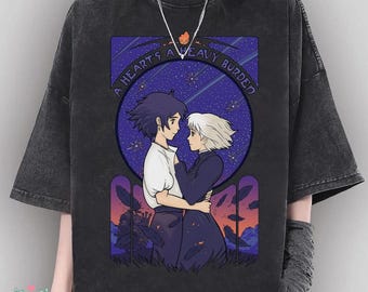 Camiseta de Howl y Sophie, sudadera, sudadera con capucha, camiseta de Studio Ghibli, camiseta de El castillo ambulante, camiseta de regalo de Studio Ghibli, camiseta Y2K