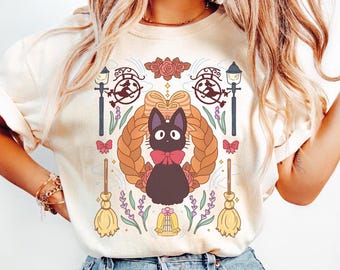 Chemise service de livraison de Kiki, sweat-shirt, sweat à capuche, chemise Studio Ghibli, chemise Kiki, chemise Jiji, chemise cadeau Studio Ghibli, chemise An 2000