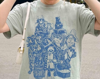 Comfort colors Muppet Treasure Island 30th Anniversary Shirt, The Muppets Show Tee, Kermit Miss Piggy Fozzie Bear Pirates, WDW Family trip