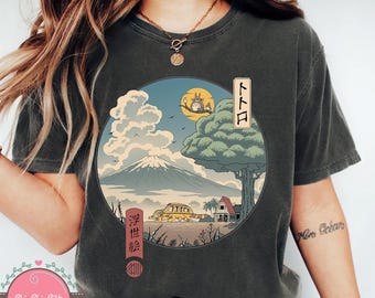 Camiseta vintage de Mi vecino Totoro, sudadera, sudadera con capucha, camiseta de Studio Ghibli, camiseta de Totoro, camiseta de regalo de Studio Ghibli, camiseta de la película Y2K