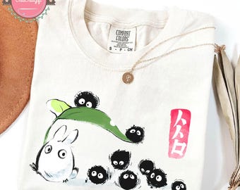 Camisa vintage Susuwatari Totoro, sudadera, sudadera con capucha, camisa Studio Ghibli, camisa mi vecino Totoro, camisa de regalo Studio Ghibli, camisa Y2K