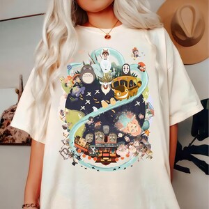Vintage Studio Ghibli Characters Shirt, Sweatshirt, Hoodie, Studio Ghibli Shirt, Studio Ghibli Gift Shirt, Y2K Shirt image 2