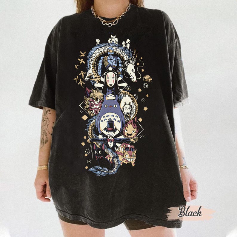 Vintage Studio Ghibli Shirt, Sweatshirt, Hoodie, Studio Ghibli Shirt, Studio Ghibli Gift Shirt, Hayao Miyazaki Shirt, Y2K Movie Shirt image 1
