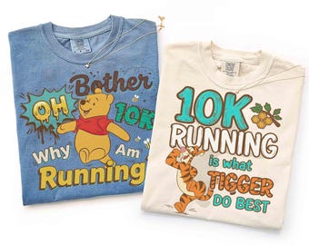 runDisney Spring Time Surprise Linne, Puh och Tiger Rundisney 10k T-shirt, Nalle Puh Löparlag, Every Mile Is Magic T-shirt