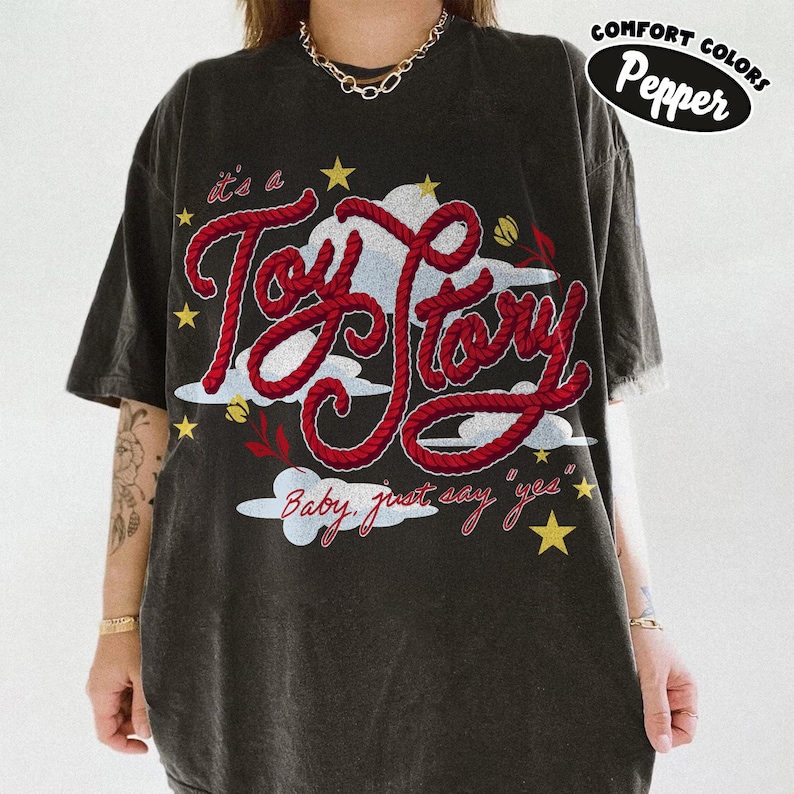 Vintage It’s A Toy Story Comfort Colors Shirt, Baby Just Say Yes Tee, Western Jessie T-Shirt, Disney World Family Trip Outfit, Tay Story Top image 5