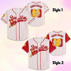 Personalized Iron Man Baseball Jersey, Iron Man Movie Jersey Shirt, Custom Iron Man Jersey, Gift for Marvel Fans, Superhero Shirt image 2