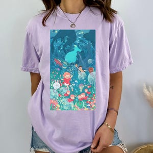 Süßes Ponyo Shirt, Sweatshirt, Hoodie, Studio Ghibli Shirt, Ponyo Shirt, Studio Ghibli Geschenk Shirt, Y2K Film Shirt Bild 2