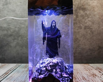 Custom Ghostface Night light, Mother's Day gifts, Father's Day gifts, Gift, Ghostface Figure for Halloween Decor, Lamp decor, Horror model.
