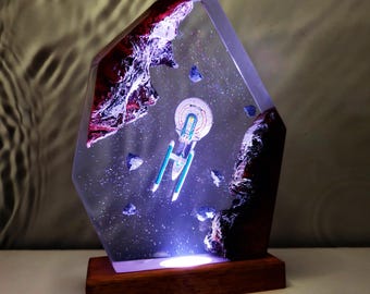 Luz nocturna Star Trek NCC 1701, modelo USS NCC 1701, figura de Star Trek, modelo de Star Trek, modelo de nave espacial de Star Trek, luz nocturna para clientes, lámpara