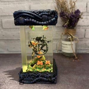 Custom Xenomorph vs Predator resin night light, Xenomorph vs Predator figure, Alien statue decor home, Best night light 2025, birthday gift