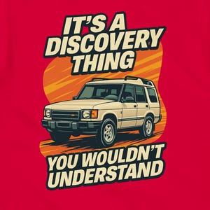 Classic Discovery T-Shirt inspired design for the Land Rover Discovery driving enthusiast