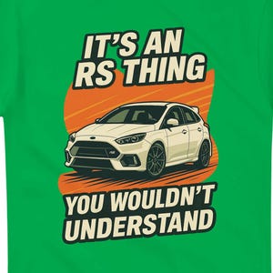 RS T-Shirt inspiriertes Design für den Ford Focus RS Autofahrer