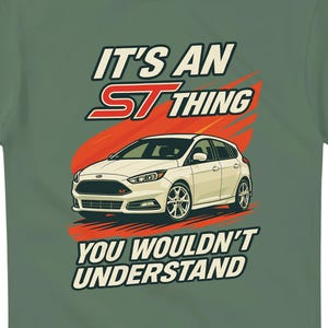 ST T-Shirt inspiriertes Design für den Ford Focus ST Autofahrer