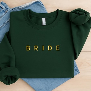 Embroidered Bride Sweatshirt, Future Mrs Crewneck Sweatshirt, Bridal Party Gift, Wedding Shower Sweatshirt, Engagement Gift for Bride to Be