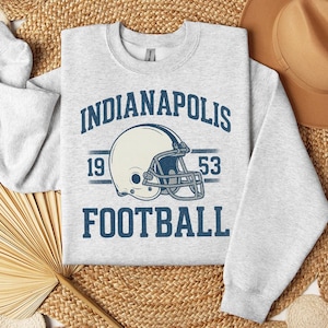 Indianapolis Football Vintage Sweatshirt, Retro Game Day Crewneck Sweatshirt, Unisex Sports Fan Tee, Indianapolis Colts, Football Lover Gift