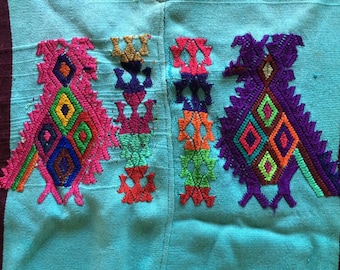 Teal Mayan Chajul Huipil