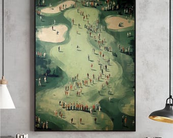 Plakat z motywem golfa w stylu vintage, dekoracja do męskiej jaskini golfowej, sztuka golfowa, plakat z motywem golfa, grafika na pole golfowe, pole golfowe, cyfrowy klub golfowy