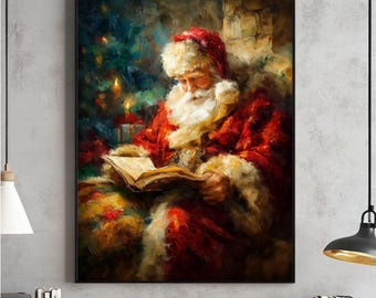 Vintage Weihnachtsmann Print, Weihnachtsdeko (Digitaler Download)