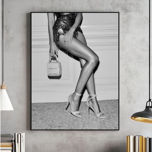 Luxury Fashion Wall Art, Black And White Print, High Fashion Poster, Hypebeast Room Decor, Feminist Printable, Chic, Digital Download