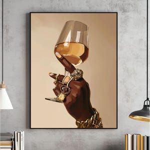Black Woman Wall Art, Trendy Black Girl, Black Woman Painting, Black Poster, Black Woman Print, Black Girl Printable, Black Artwork