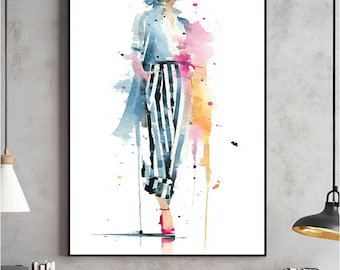 Black and White Geometric Art Print, Minimalist Scandinavian Decor (Digital Download)